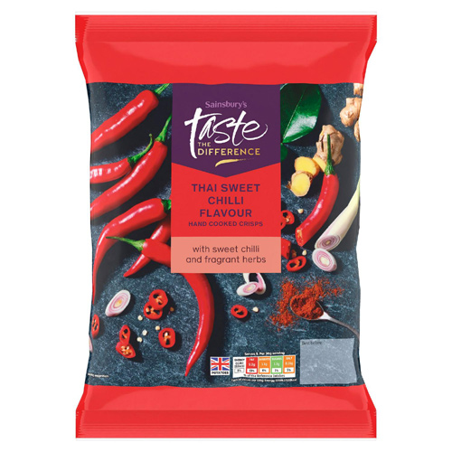 Sainsbury's Thai Sweet Chilli Crisps, Taste The Difference