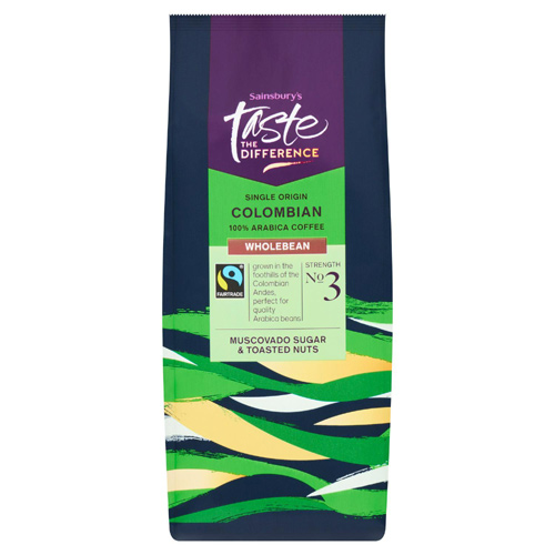Sainsbury's Fairtrade Colombian Beans Strength 3, Taste the Difference