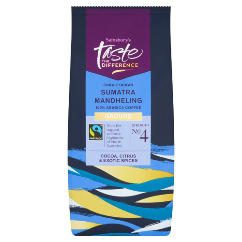 Sainsbury's Fairtrade Sumatra Mandheling Coffee Strength 4, Taste the Difference