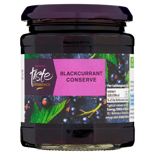 Sainsburys Taste the Difference Blackcurrant Conserve