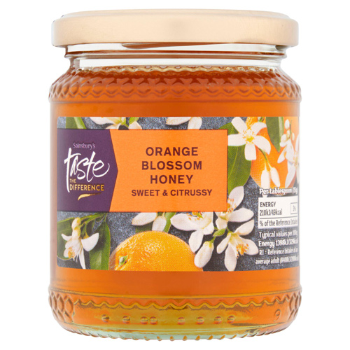 Sainsburys Taste the Difference Orange Blossom Honey (Bulk Buy Pack Of 6)