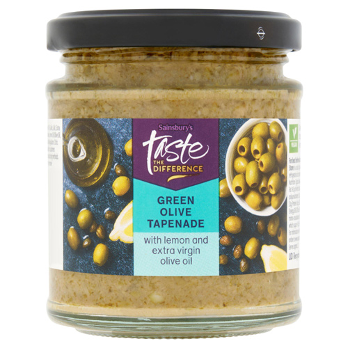 Sainsburys Taste the Difference Green Olive Tapenade with Lemon (Bulk Buy Pack Of 6)