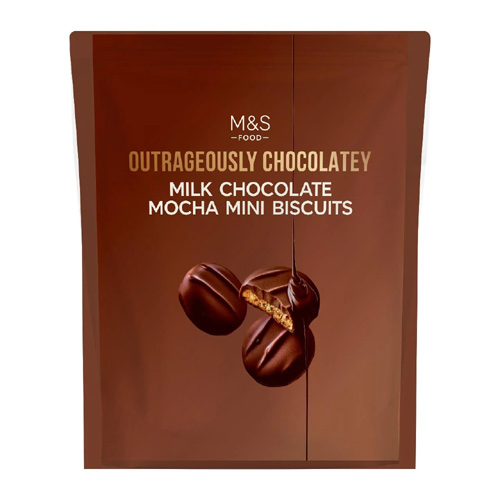 M&S Outrageously Chocolatey Milk Chocolate Mocha Mini Biscuits