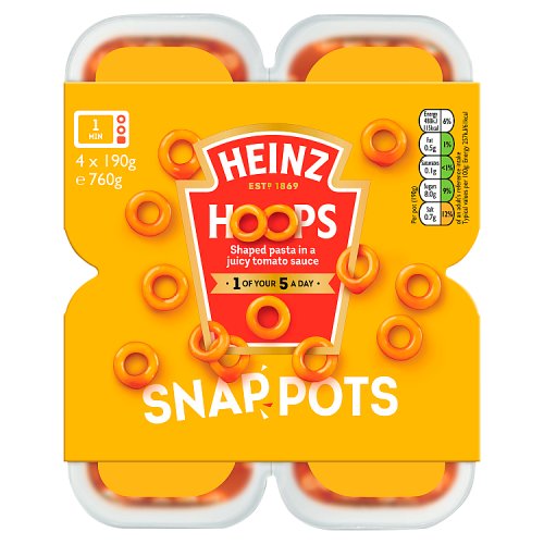 Heinz Spaghetti Hoops Snap Pots (760g)