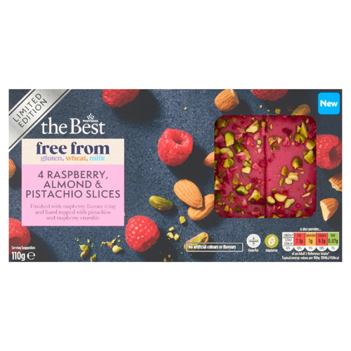 The Best Free From Raspberry, Almond And Pistachio Slices (Bulk Buy Pack Of 6)