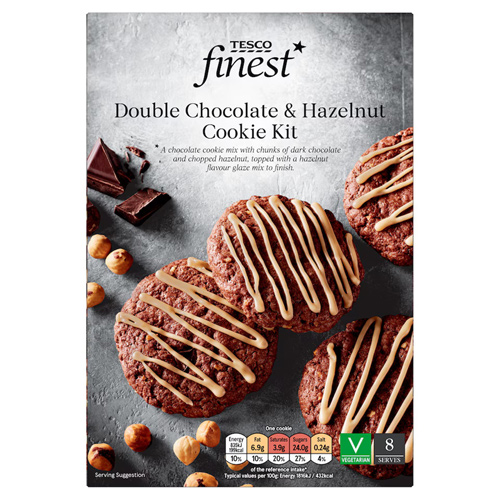 Tesco Finest Double Chocolate & Hazelnut Cookies