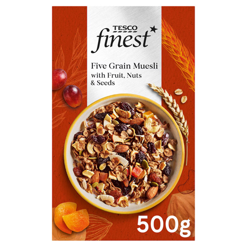 Tesco Finest Fruit Nut & Seed Muesli (Bulk Buy Pack Of 6)