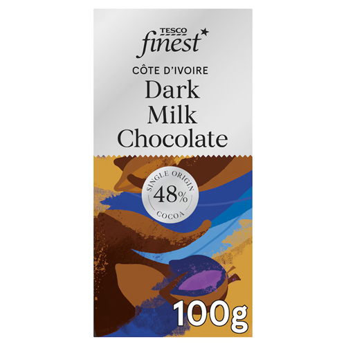 Tesco Finest 48% Dark Milk Chocolate (Bulk Buy Pack Of 6)