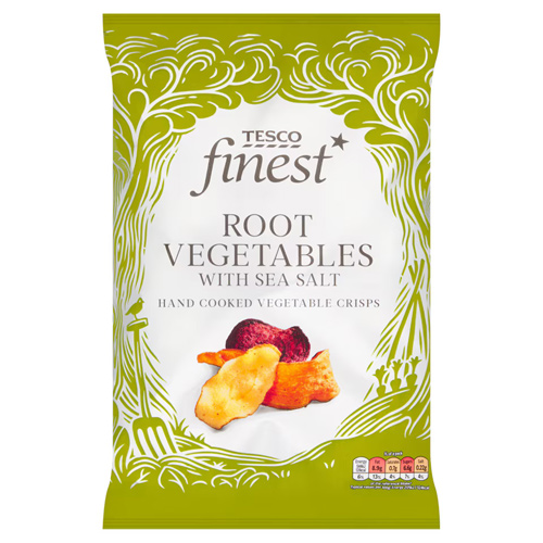 Tesco Finest Root Vegetable With Sea Salt Crisps (Bulk Buy Pack Of 6)