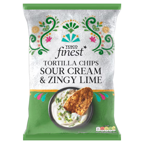 Tesco Finest Tortilla Chips - Sour Cream & Zingy Lime
