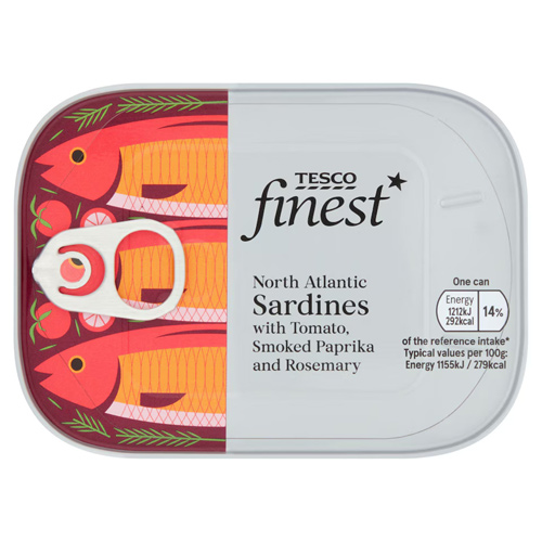Tesco Finest Sardines In Paprika & Tomato Sauce (Bulk Buy Pack Of 6)
