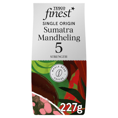 Tesco Finest Fairtrade Sumatra Mandheling Roasted Coffee Beans (Bulk Buy Pack Of 6)
