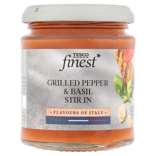 Tesco Finest Grilled Pepper and Basil Stir In