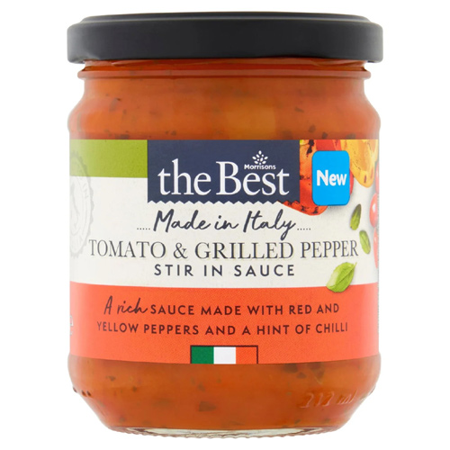 Morrisons The Best Tomato & Grilled Pepper Sauce (Bulk Buy Pack Of 6)