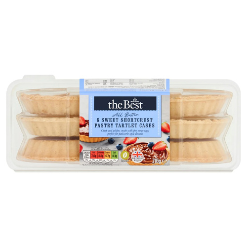 Morrisons The Best All Butter Sweet Pastry Tartlets (Bulk Buy Pack Of 6)