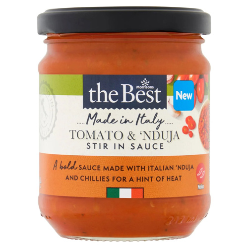 Morrisons The Best Tomato & Nduja Pasta Sauce (Bulk Buy Pack Of 6)
