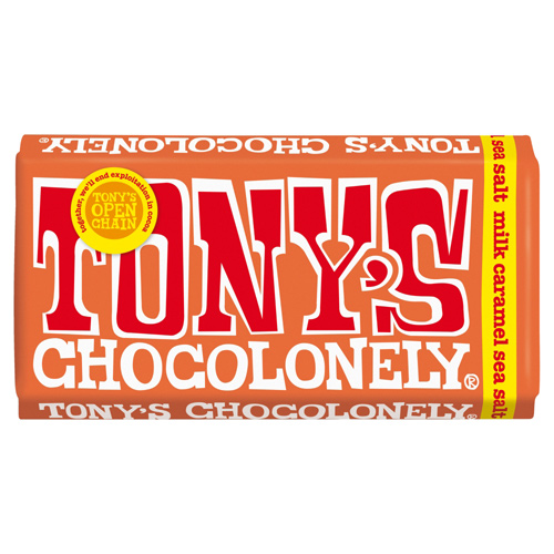 Tonys Chocolonely Fairtrade Milk Chocolate Caramel Sea Salt