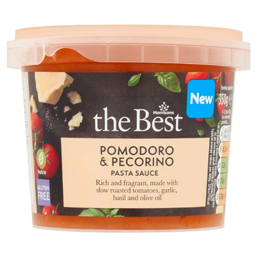 Morrisons The Best Pomodoro & Pecorino Pasta Sauce (Bulk Buy Pack Of 6)