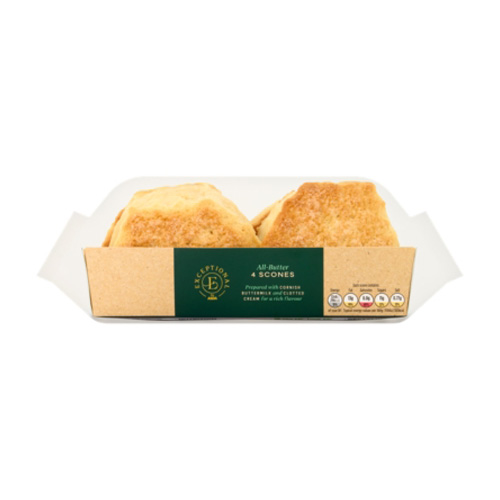 Exceptional By Asda 4 All Butter Scones