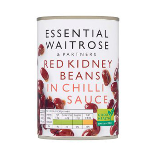 Essential Waitrose Red Kidney Beans in Chilli Sauce