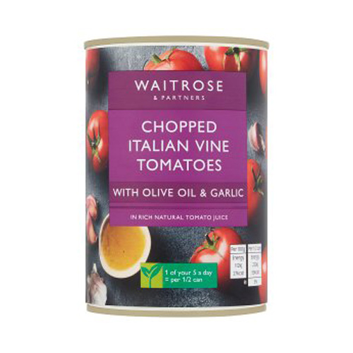 Waitrose Tomatoes with Olive Oil & Garlic (Bulk Buy Pack Of 6)