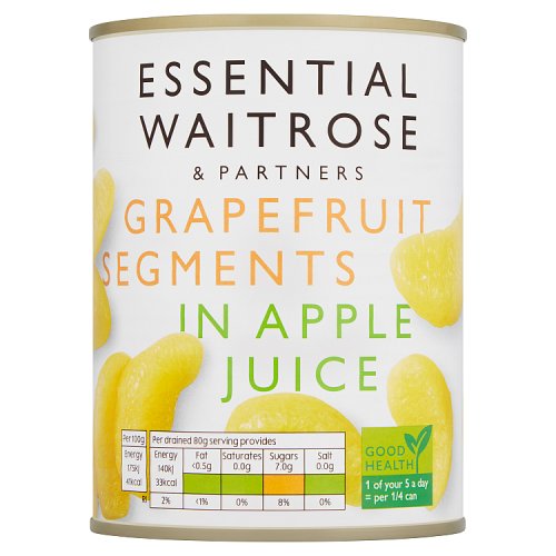 Essential Waitrose Grapefruit Segments in Juice