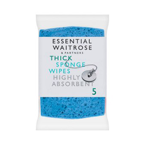 Essential Waitrose 6 Dual Action Sponge Scourers