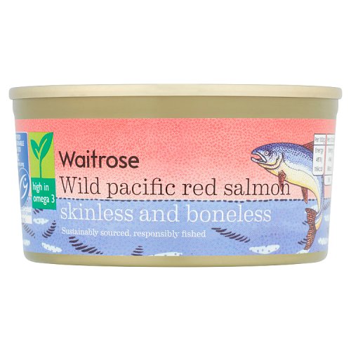 Essential Waitrose Wild Red Salmon Skinless and Boneless