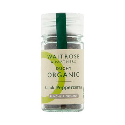 Waitrose Cooks Ingredients Organic Black Peppercorns