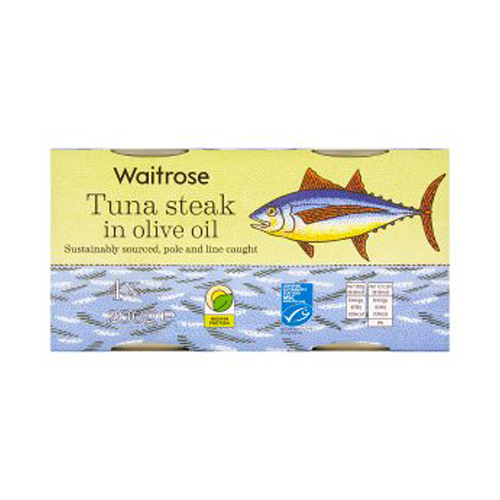 Essential Waitrose Tuna Steak in Olive Oil 4 Pack