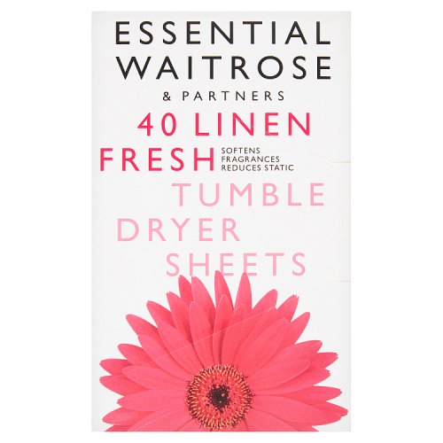 Essential Waitrose Tumble Dryer Sheets Fresh 40s