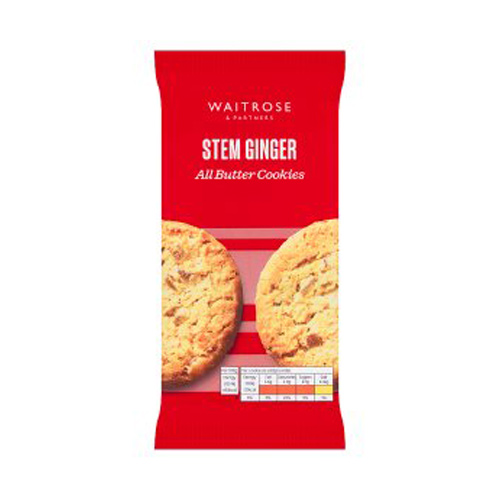 Waitrose Stem Ginger Butter Cookies 8 Pack