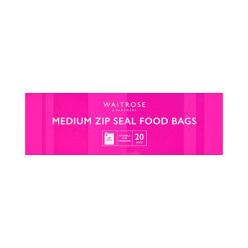 Essential Waitrose Reclosable Medium Bags 20s