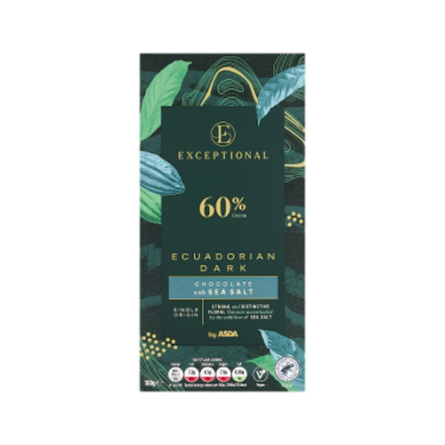 Asda Ecuadorian Dark Chocolate With Sea Salt