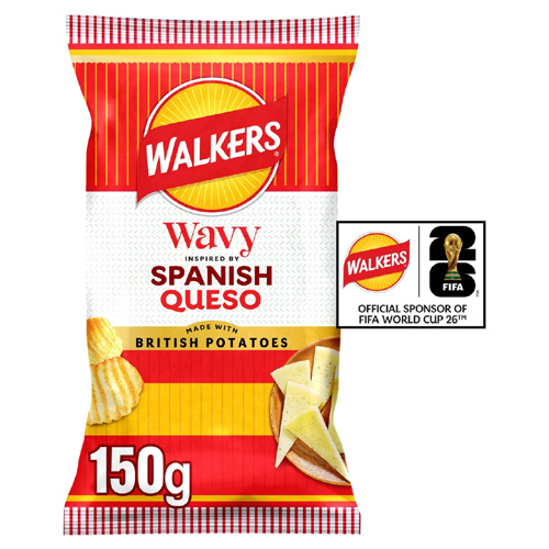 Walkers Wavy Spanish Queso (Bulk Buy Pack Of 6)