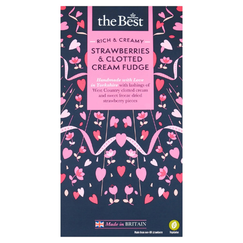 Morrisons The Best Strawberries & Clotted Cream Fudge (Bulk Buy Pack Of 6)