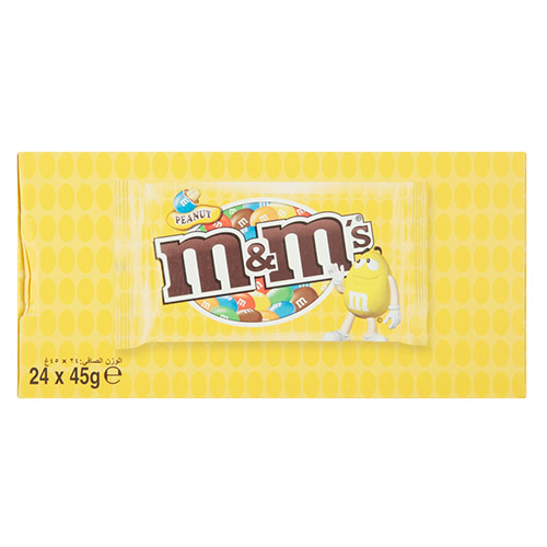 M&Ms Peanut Small Bag - 24 x 45g