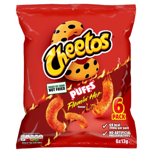 Cheetos Flamin Hot Puffs 6 Pack