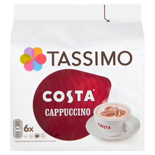 Image of Tassimo Costa Cappuccino Coffee Pods 6 Serving