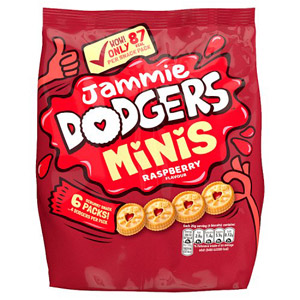 Burtons Mini Jammie Dodgers Snack Pack 6 Pack