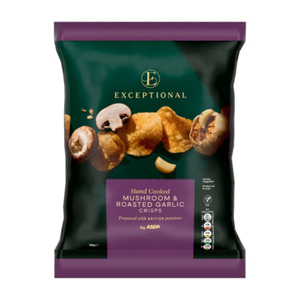 Asda Exceptional Hand Cooked Mushroom & Roasted Garlic Crisps
