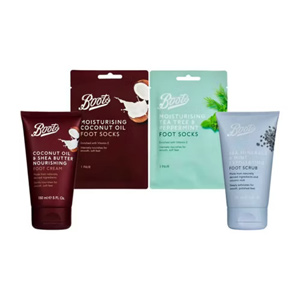 Boots CARE Foot Mask Bundle 4 X Moisturising Foot Socks