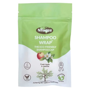 Nilaqua Rinse Free Biodegradable Shampoo Cap Apple & Jasmine Single