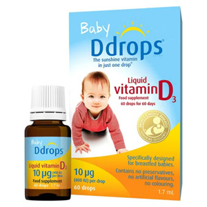 Baby Ddrops Liquid Vitamin D3 10 µg 60 Drops 1.7ml