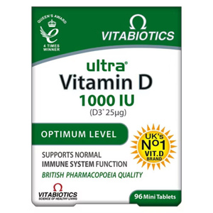 Vitabiotics Ultra Vitamin D 1000 IU D3 25 µg - 96 Tablets