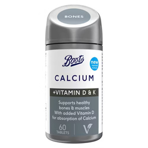 Boots Calcium + Vitamins D And K 60 Tablets (1 month supply)