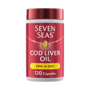 Seven Seas Cod Liver Oil One-A-Day Omega-3 Fish Oil & Vitamin D 120 Capsules