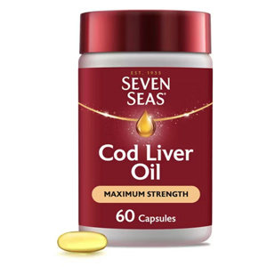 Seven Seas Cod Liver Oil Max Strength Omega-3 Fish Oil & Vitamin D 60 Capsules