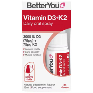 BetterYou Vitamin D3 3000 IU + K2 12ml