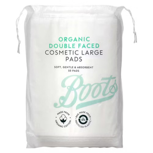 Organic Double Faced Cosmetic Large Cotton Wool Pads 50 Pads